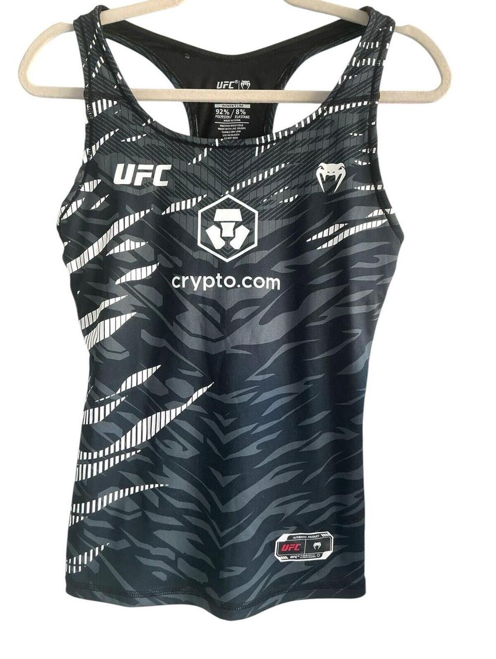 UFC Venum Authentic Fight Night Tank Top Shelf Bra Black Women’s XL Training